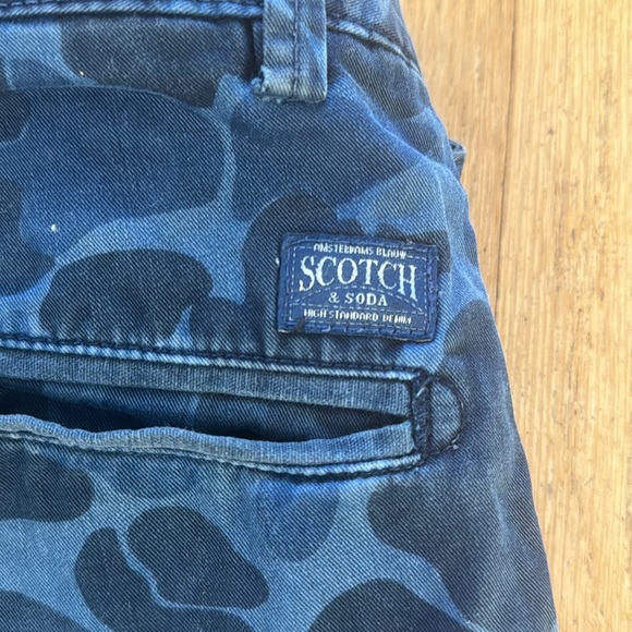 Scotch and soda size 33 men’s camo shorts blue - Picture 4 of 6